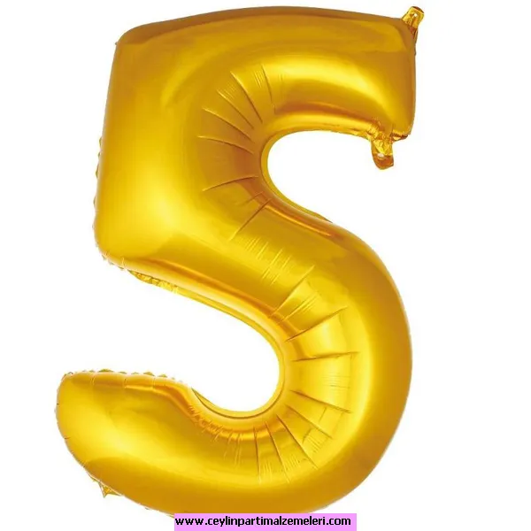 5 Rakam Gold Folyo Balon 